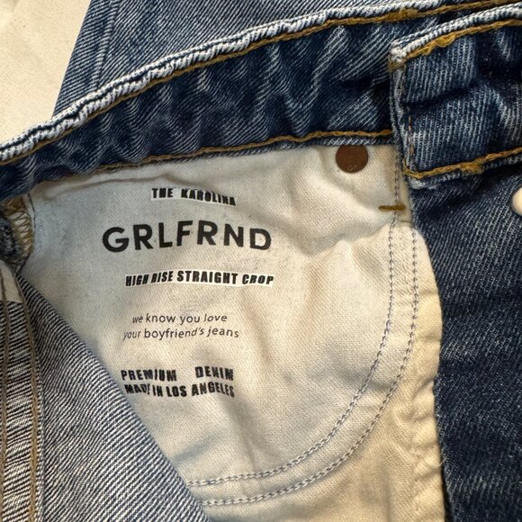 GRLFRND , Karolina, high rise straight crop denim 23W, NWT - Picture 7 of 8
